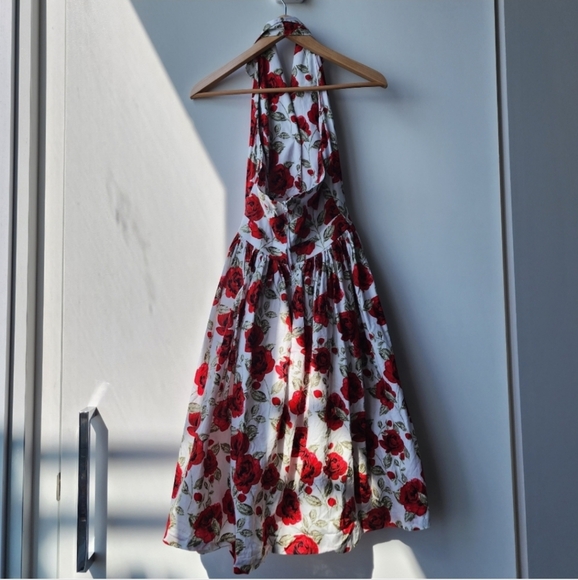 Vintage-Inspired Halter Floral Dress Sz XS - Picture 2 of 6